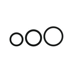 Easytoys - zestaw pierścieni erekcyjnych - silikonowe - 3 sztuki - czarne