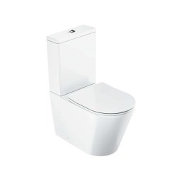 Ravak - Toaleta typu kompakt z deską sedesową SoftClose, odpływem Vario, dolnym dopływem wody, RimOff, biała X01872