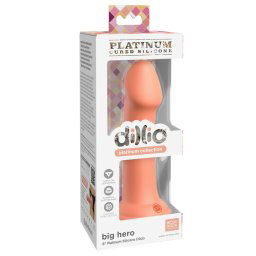 Dillio Big Hero - silikonowy dildo z przyssawką (17cm) - pomarańczowy
