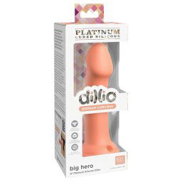 Dillio Big Hero - silikonowy dildo z przyssawką (17cm) - pomarańczowy
