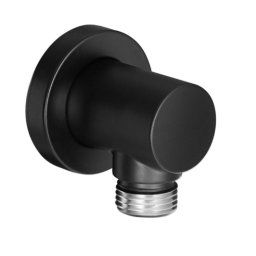 Roca kolanko ścienne Aqua ROUND 1/2" do podłączenia natrysku Czarny Mat A5B1450NB0