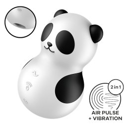 Satisfyer Pocket Panda - stymulator łechtaczki z falami powietrza - czarny