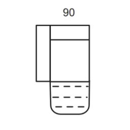 ALEXANDRIA Segm.1,5 RF L (ele) + AKU z funkcją relax elektryczną i akumulatorem lewy