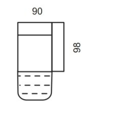 ALEXANDRIA Segm.1,5 RF P (ele) + AKU z funkcją relax elektryczną i akumulatorem prawy