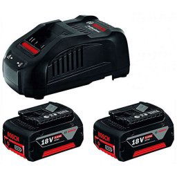 Bosch Akcesoria - Zestaw ładowarki 8A i 2x akumulatora 18 V Li-Ion 5,0 Ah 1600A00B8J