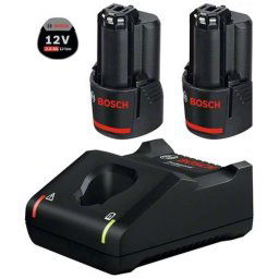 Bosch Akcesoria - Zestaw ładowarki 4A i 2x akumulatora 12 V Li-Ion 2,0 Ah 1600A019R8