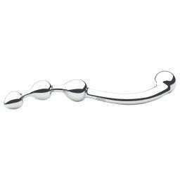 Njoy Fun Wand - metaliczny analny i G-punktowy dildo (srebrny)
