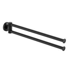 Roca Hotels wieszak ręcznikowy punktowy dwuramienny ścienny 40 cm Czarny Mat A817578C40