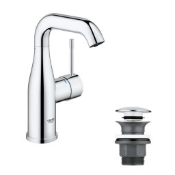 Grohe Essence - Dźwigniowa bateria umywalkowa z odpływem, chrom 23798001