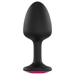 Dorcel Geisha Plug Ruby L - czarny analny plug z różowym kamieniem