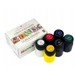 Zestaw farb do ceramiki szkła metalu 6x20ml