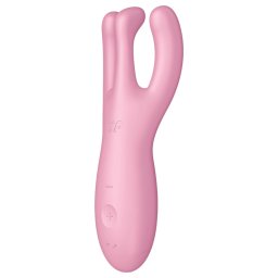 Satisfyer Threesome 4 - wibrujący stymulator łechtaczki - silikon różowy