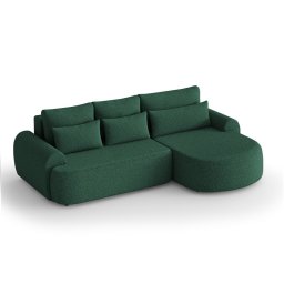 OLIVIO L PREMIUM DARK GREEN Narożnik z funkcją spania i pojemnikiem PROMOCJA