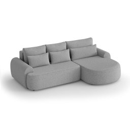 OLIVIO L PREMIUM LIGHT GREY Narożnik z funkcją spania i pojemnikiem PROMOCJA