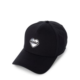 HUGO Czapka damska - Cara Kobiety Bawełna czarny, ONE SIZE