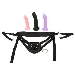 You2Toys - zestaw czarnych dild na pasku