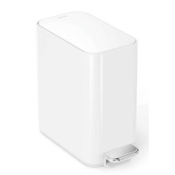 Simplehuman - Kosz na śmieci 5 l z kieszenią na worki, kolor biały CW2102