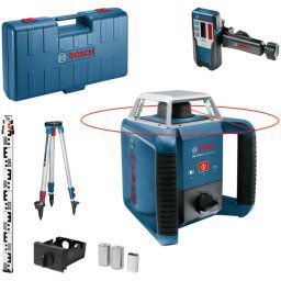 Bosch Akcesoria - Laser obrotowy, zasięg 400 m, ze statywem i akcesoriami 06159940JY