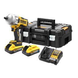 DeWALT Narzędzia - 18V AKU klucz udarowy, 2x akumulator, 5,0 Ah POWERSTACK, ładowarka DCF961H2T