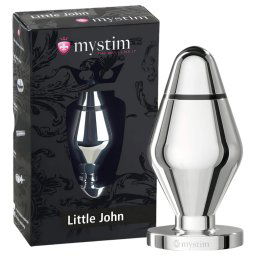 mystim Little John - mały elektro analny wtyk (srebrny)