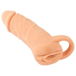 Nature Skin - przedłużacz i sztuczna wagina - 18 cm (naturalny)