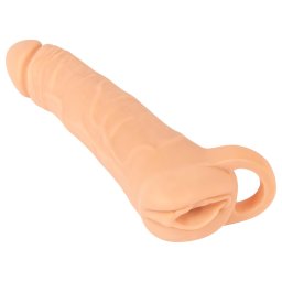 Nature Skin - 2w1 sztuczna wagina i nakładka - 23cm (naturalny)