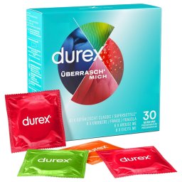 Durex Surprise Me - prezerwatywy - zestaw różnorodnych - 30 sztuk
