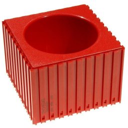 B2B Partner Pojemnik plastikowy na uchwyt narzędziowy typu HSK 100, moduł 10x10, 1 gniazdo, czerwony