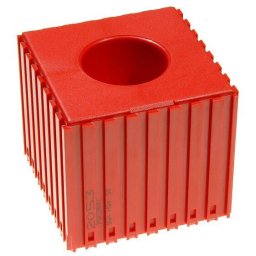 B2B Partner Pojemnik plastikowy na uchwyt narzędziowy typu HSK 50, moduł 8x8, 1 gniazdo, czerwony