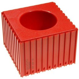 B2B Partner Pojemnik plastikowy na uchwyt narzędziowy typu HSK 80, moduł 10x10, 1 gniazdo, czerwony