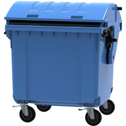 B2B Partner Plastikowy śmietnik do segregacji odpadu CLE 1100, niebieski