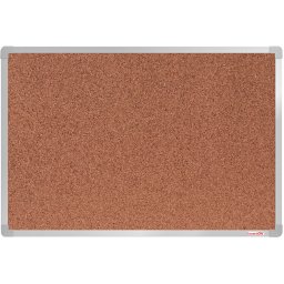 Tablica korkowa BoardOK w ramie aluminiowej, 600 x 900 mm, anodowana rama