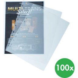 B2B Partner Laminowana folia z euro dziurowaniem, A4, 100 mikronów, 100 sztuk