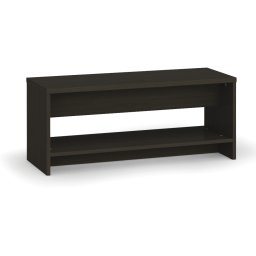 B2B Partner Ławka szatniowa z półką na obuwie, wzmocniona, 1000 mm, wenge