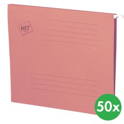 HIT Office Teczki zawieszane A4, różowe, 50 szt.