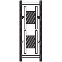 META Regał na kable, 3300x900x900 mm, podstawowy