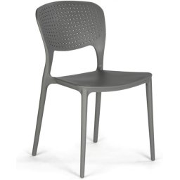 B2B Partner Krzesło do jadalni plastikowe EASY II, szare