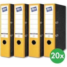 HIT Office Pilnik dźwigniowy z kolorowym grzbietem - szer. 7,5 cm, kolor żółty