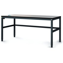 Alfa 3 Antystatyczny stół warsztatowy ESD, 1600 x 800 x 745-985 mm, regulowany stelaż
