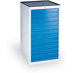 B2B Partner Kontener dostawny z szufladami na narzędzia GD, 12 szuflad, 1100 x 570 x 590 mm, niebieski