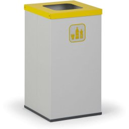 Alfa 3 Kosz do segregacji śmieci ze stojakiem na worki 42 l, szary/żółty