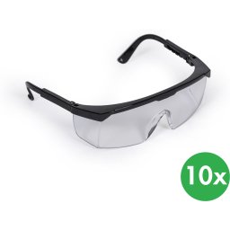 Tolsen Okulary ochronne, przezroczyste, regulowane nóżki, 10 szt.