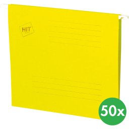HIT Office Teczki zawieszane A4, żółte, 50 szt.