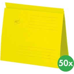 HIT Office Skoroszyt zawieszany A4, żółty, 50 szt.