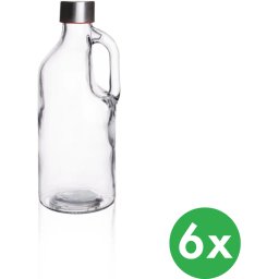 B2B Partner Szklana butelka z pokrywką 0,55 l, opakowanie 6 szt.