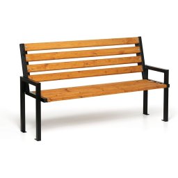 B2B Partner Ławka na zewnątrz CITY z oparciem, 1660 mm, limba