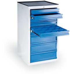 B2B Partner Kontener dostawny z szufladami na narzędzia GD, 9 szuflad, 1100 x 570 x 590 mm, niebieski