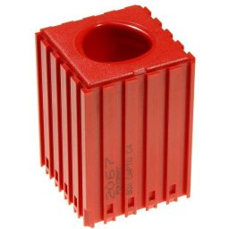 B2B Partner Pojemnik plastikowy na uchwyt narzędziowy typu CAPTO C4, moduł 5x5, 1 gniazdo, czerwony