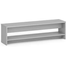 B2B Partner Ławka szatniowa z półką na obuwie, wzmocniona, 1500 mm, szara