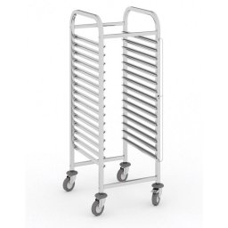 B2B Partner Wózek ze stali nierdzewnej na blachy, 10 poziomów, 1350 x 470 x 620 mm